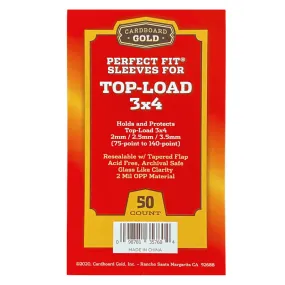 2,500ct Perfect Fit Graded Cards Sleeves - 75pt-140pt Size - Cardboard Gold
