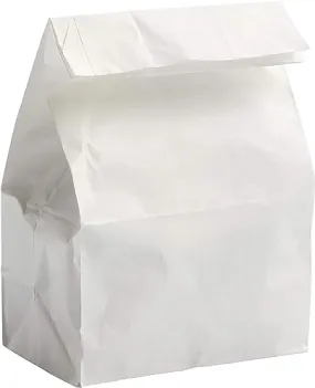 4lb White Paper Bags-Lunch Bags, Craft Bags, Grocery Bags- Pack of 500ct