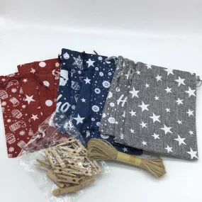 5*7 Advent Calendar Cotton Bags