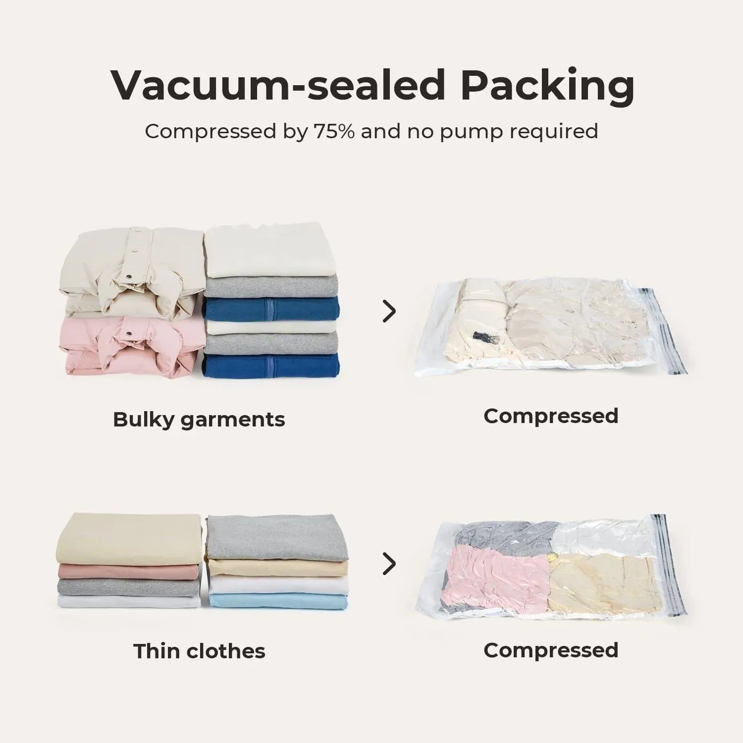 8 PCS Compression Packing Cubes