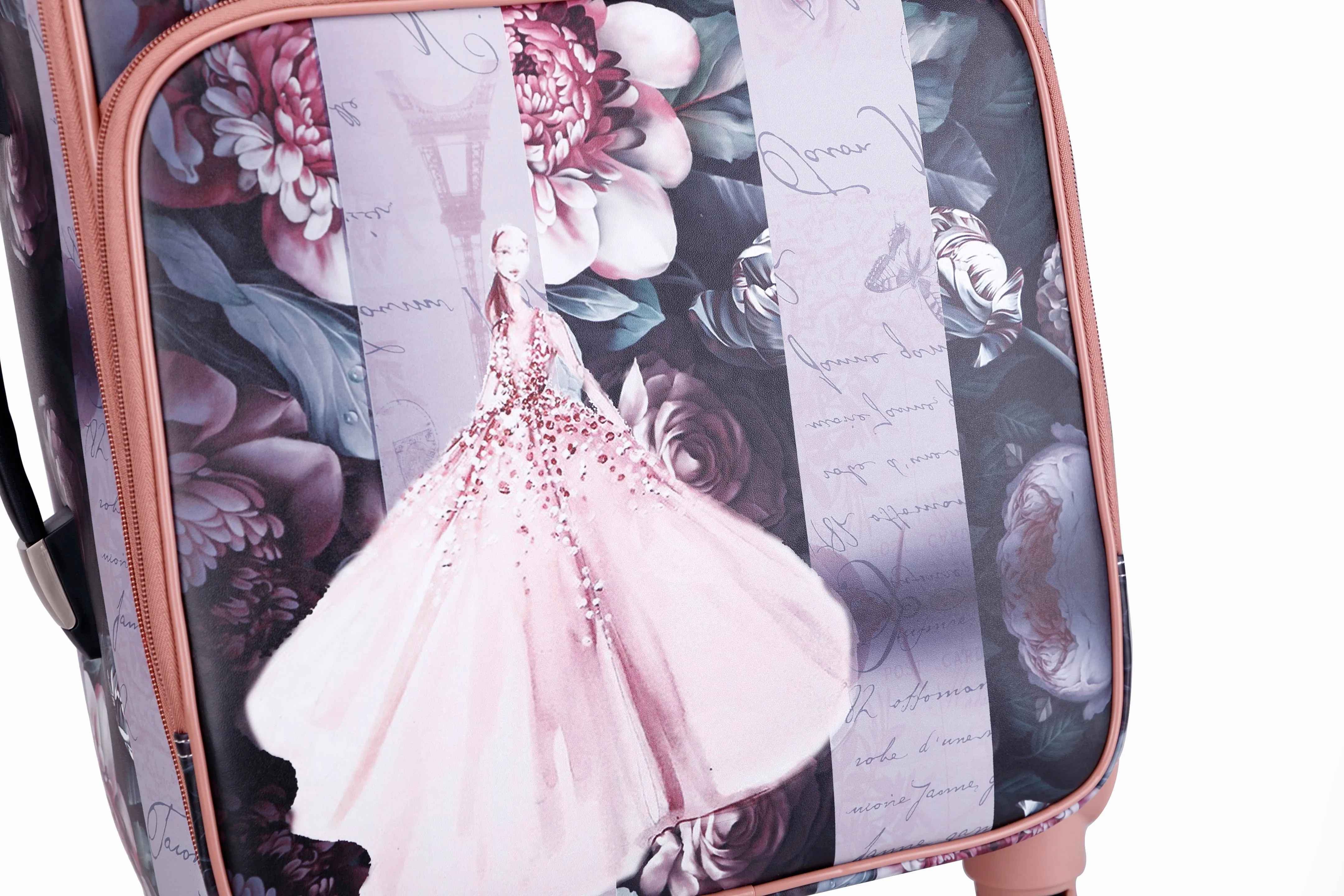 Arosa  Elegant Floral Spinner Luggage