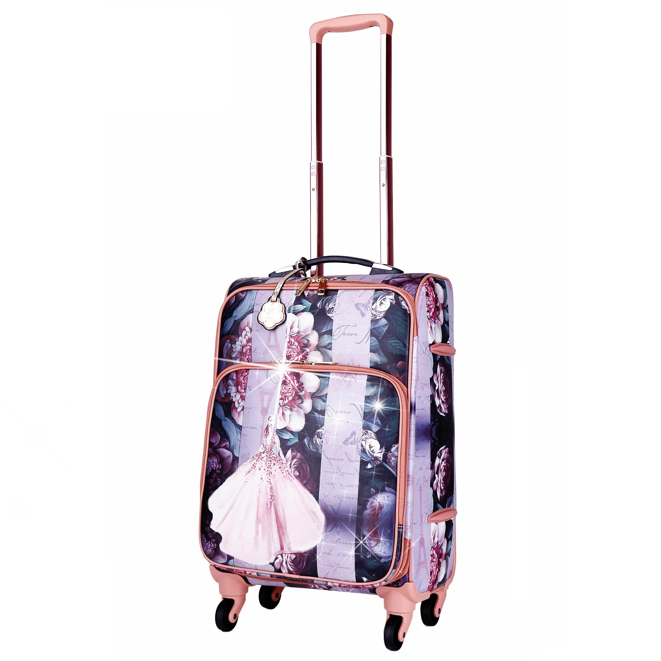 Arosa  Elegant Floral Spinner Luggage