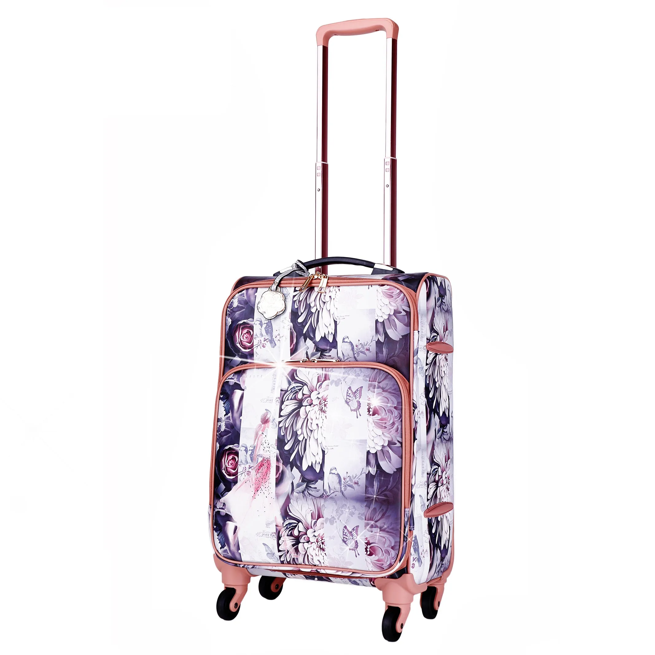 Arosa  Elegant Floral Spinner Luggage