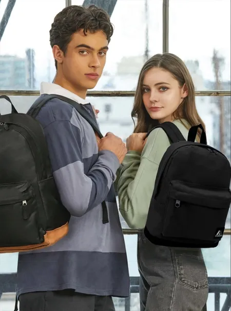 Backpack Bag Navy Blue with Black Accents
