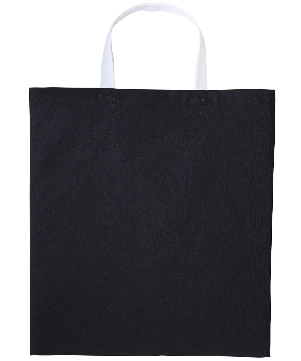 Black/White - Varsity cotton shopper short handle