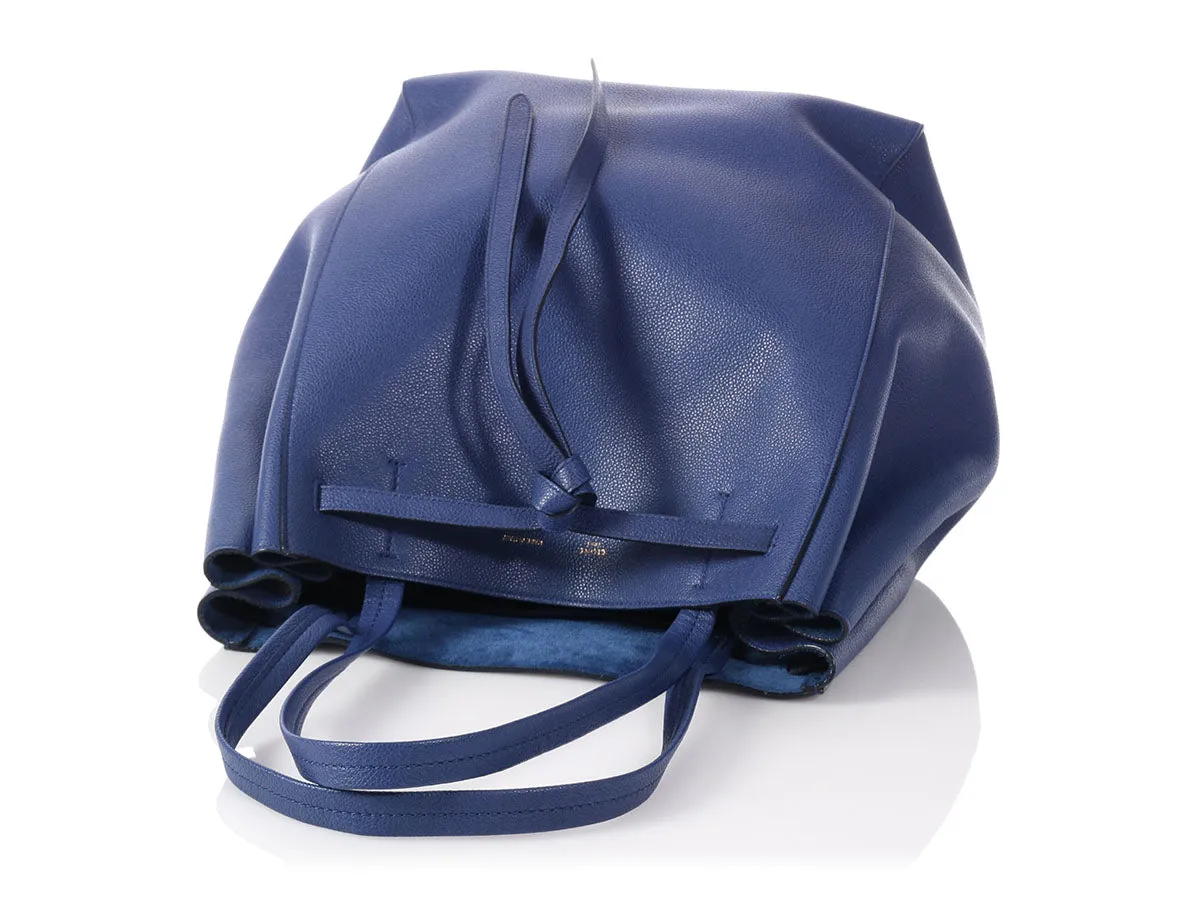 Céline Medium Blue Cabas Phantom with Belt