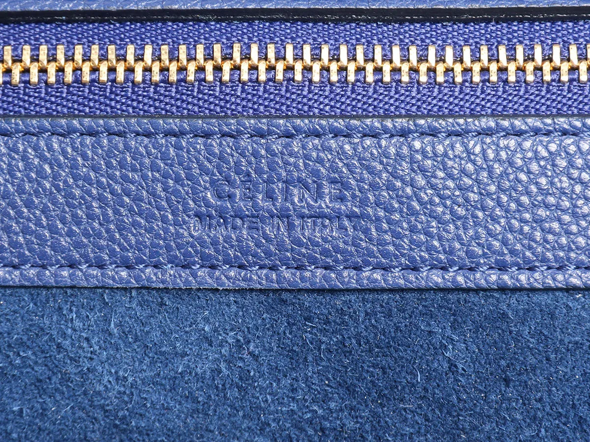 Céline Medium Blue Cabas Phantom with Belt
