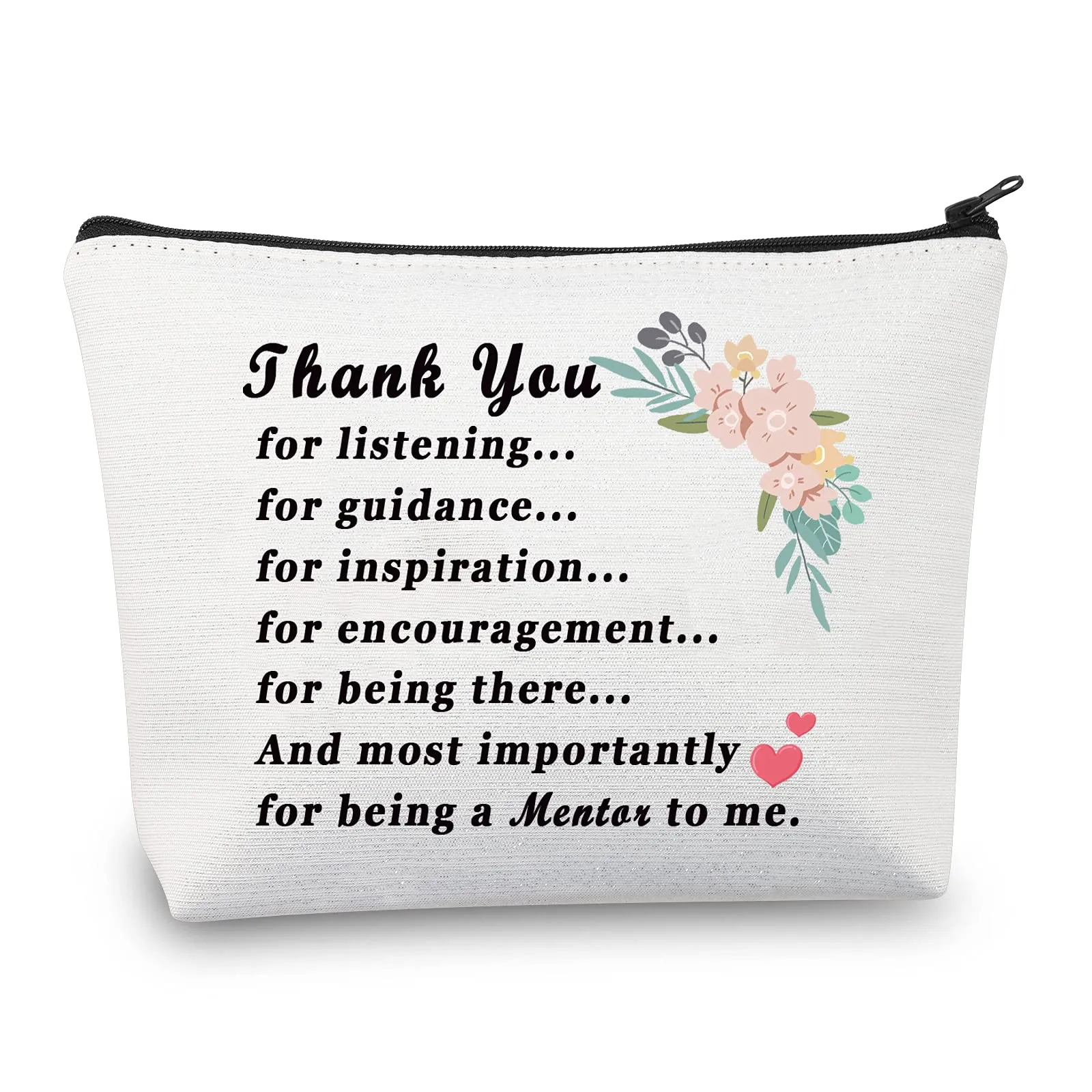 CMNIM Mentor Gifts Mentor Appreciation Gifts for Women Mentor Makeup Bag Goodbye Farewell Thank You Gifts for Mentor Teacher Boss Cosmetic Travel Bag (Mentor makeup bag)