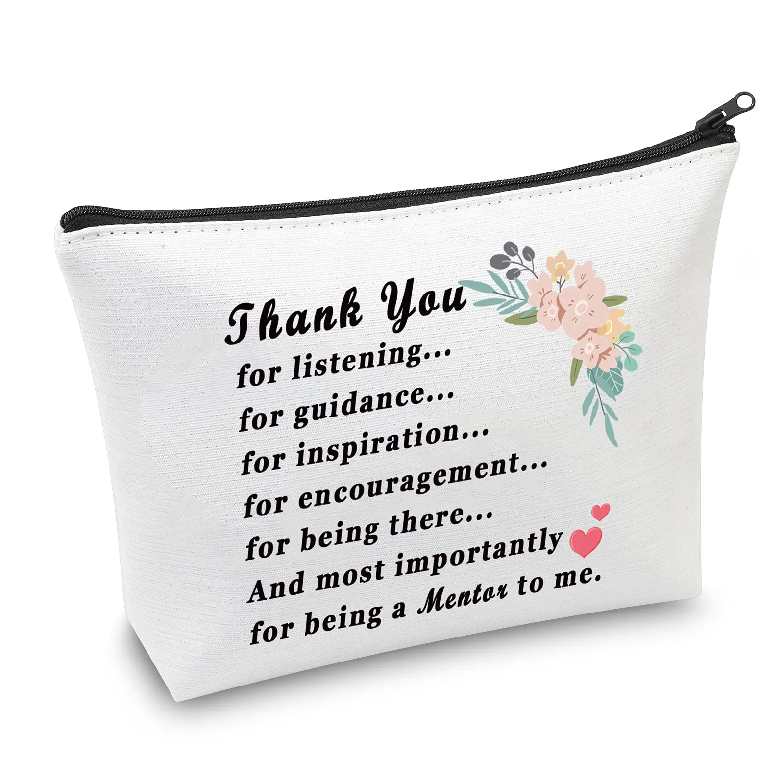 CMNIM Mentor Gifts Mentor Appreciation Gifts for Women Mentor Makeup Bag Goodbye Farewell Thank You Gifts for Mentor Teacher Boss Cosmetic Travel Bag (Mentor makeup bag)
