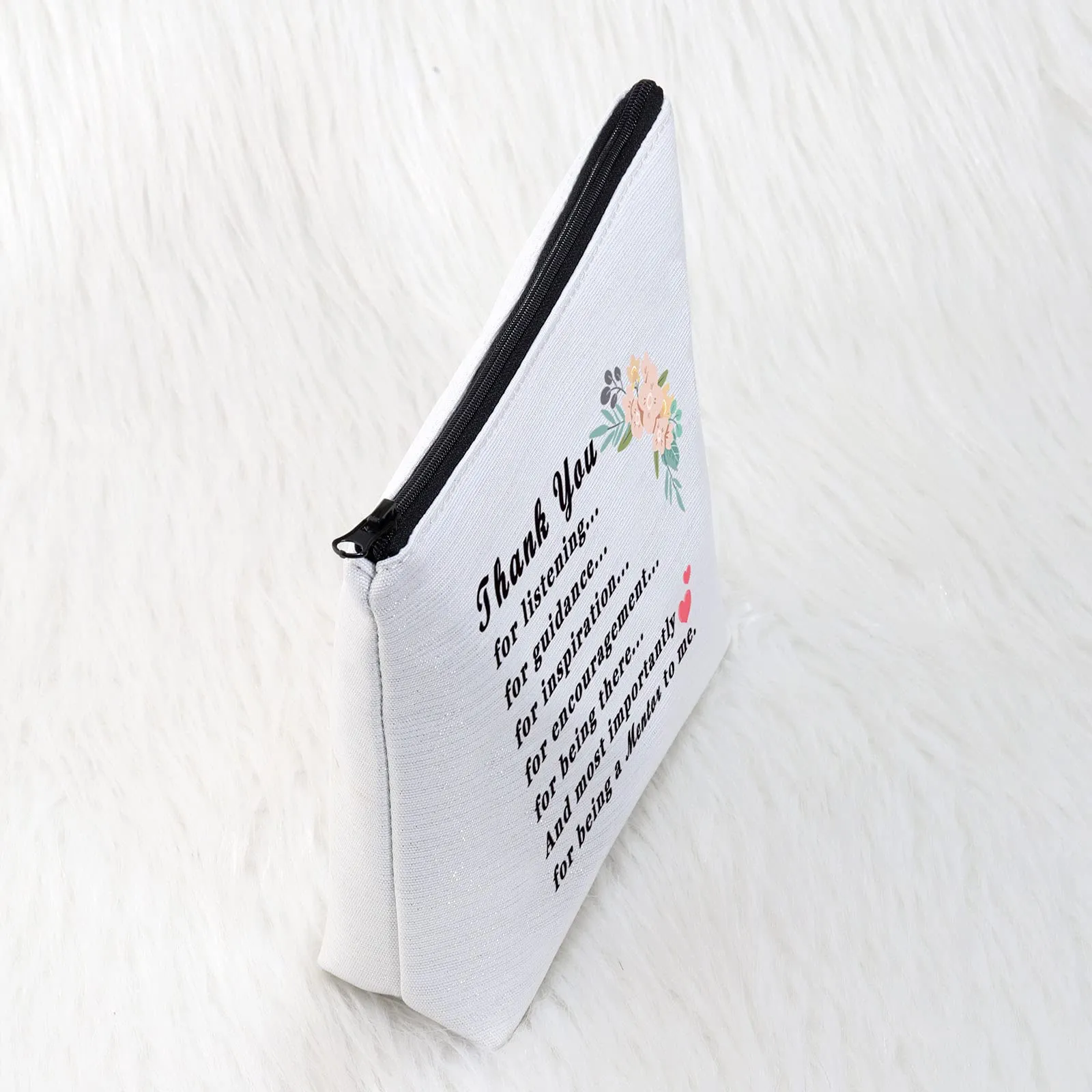 CMNIM Mentor Gifts Mentor Appreciation Gifts for Women Mentor Makeup Bag Goodbye Farewell Thank You Gifts for Mentor Teacher Boss Cosmetic Travel Bag (Mentor makeup bag)