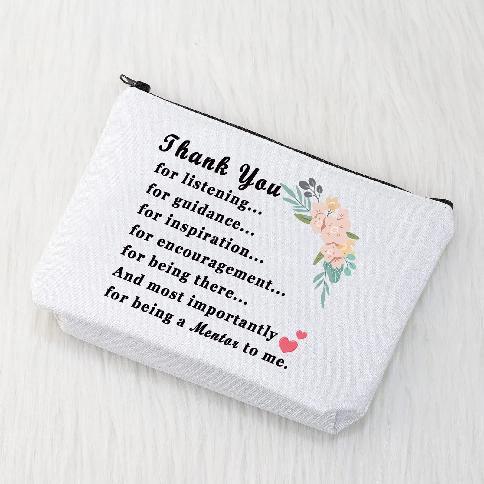 CMNIM Mentor Gifts Mentor Appreciation Gifts for Women Mentor Makeup Bag Goodbye Farewell Thank You Gifts for Mentor Teacher Boss Cosmetic Travel Bag (Mentor makeup bag)