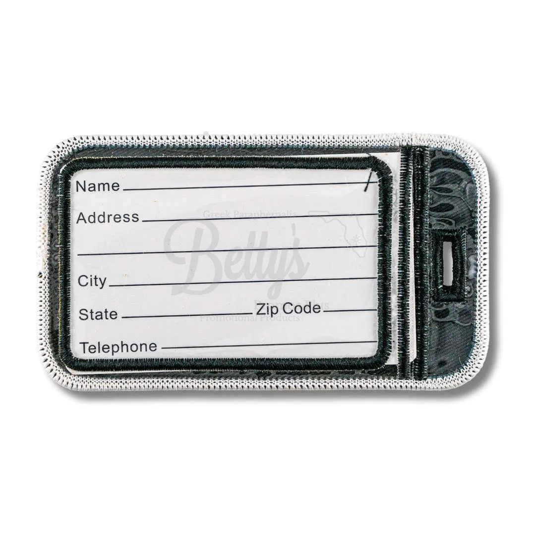 Delta Sigma Theta ΔΣΘ Shield Embroidered Luggage Tag
