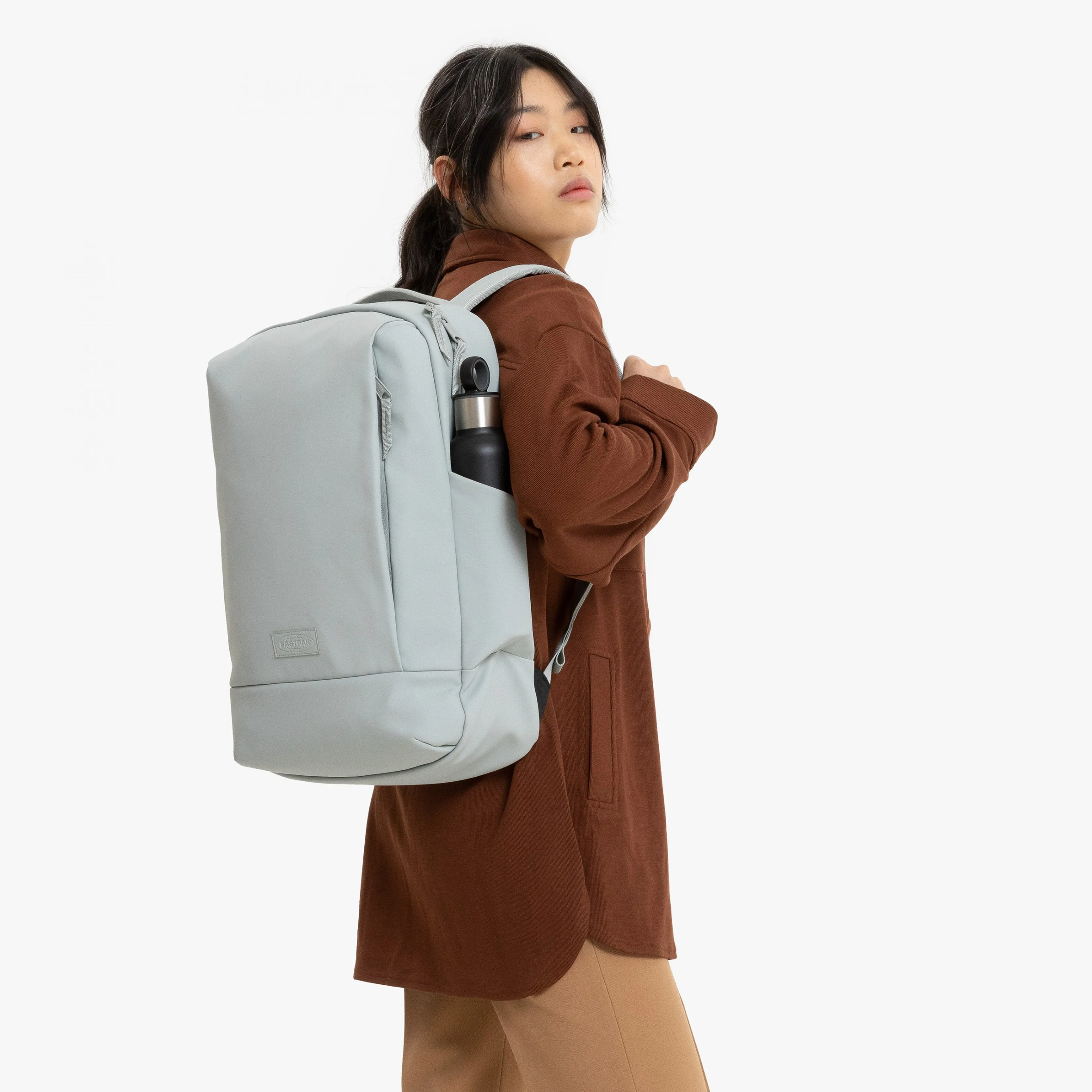 Eastpak Tecum F Cnnct F Matte Grey Medium Backpack - EK0A5BE92F61