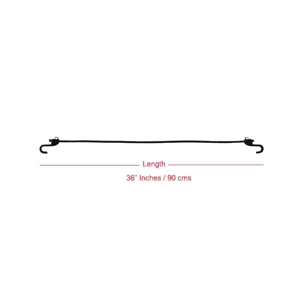 Grappler Bungee Tie-Down - 36 inches - Black - 8mm - Pack of 2
