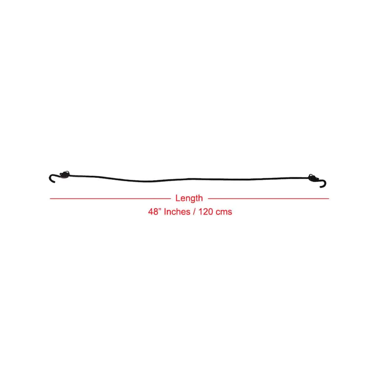 Grappler Bungee Tie-Down - 48"/120cms - Black - 8mm - Pack of 2