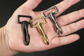 Heavy duty matte black silver brass trigger snap hook