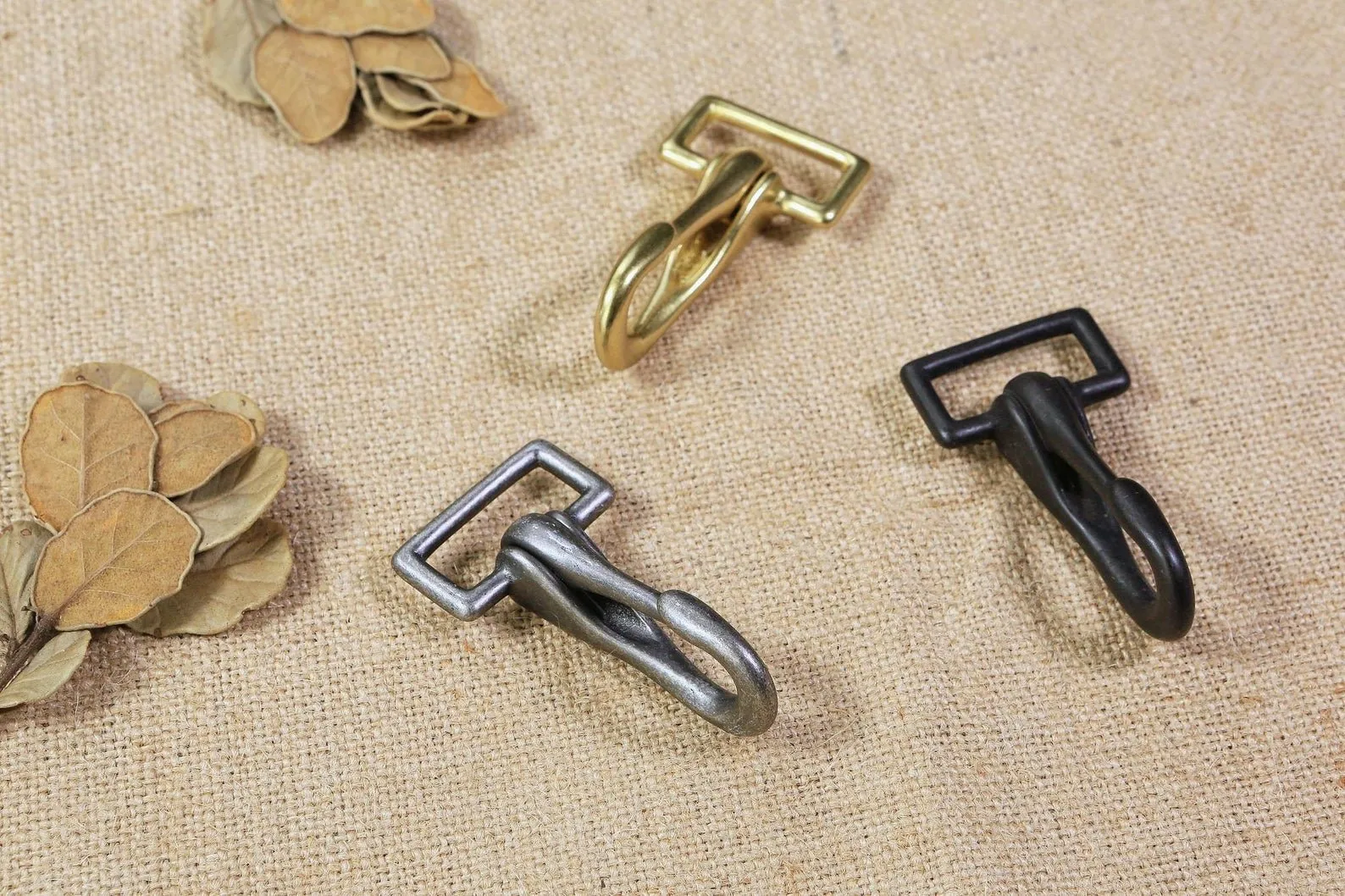 Heavy duty matte black silver brass trigger snap hook