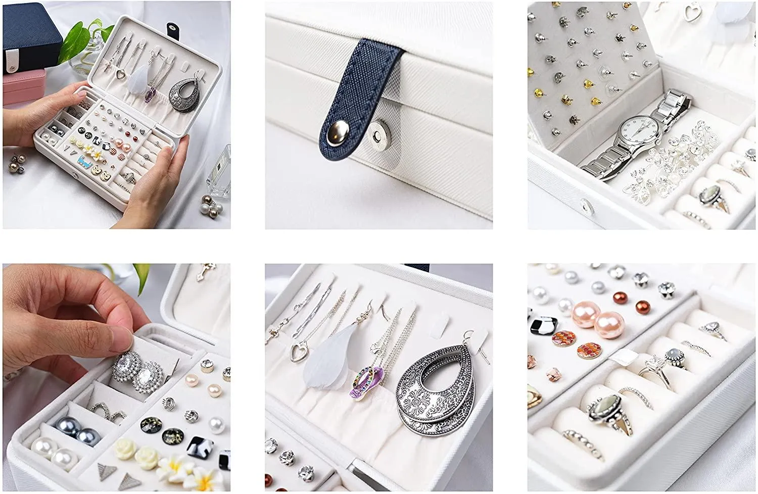 Jewellery Box | Case | Small and Portable for Travel | Storage | Organizer