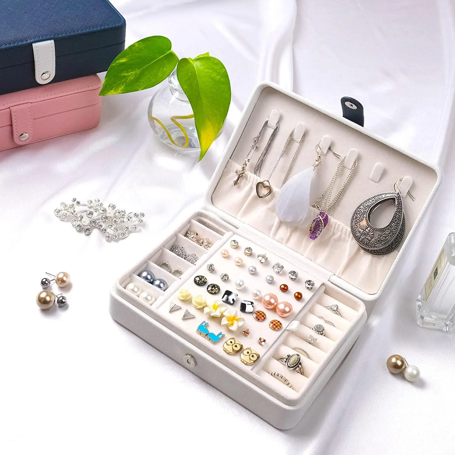 Jewellery Box | Case | Small and Portable for Travel | Storage | Organizer
