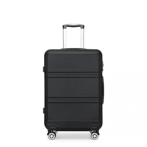 Kono ABS 28 Inch Lightweight Durable Suitcase - Black with TSA Lock & 360° Swivel Wheels