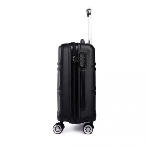 Kono ABS 28 Inch Lightweight Durable Suitcase - Black with TSA Lock & 360° Swivel Wheels