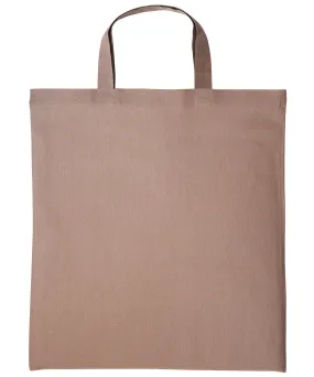 Light Brown - Cotton shopper short handle