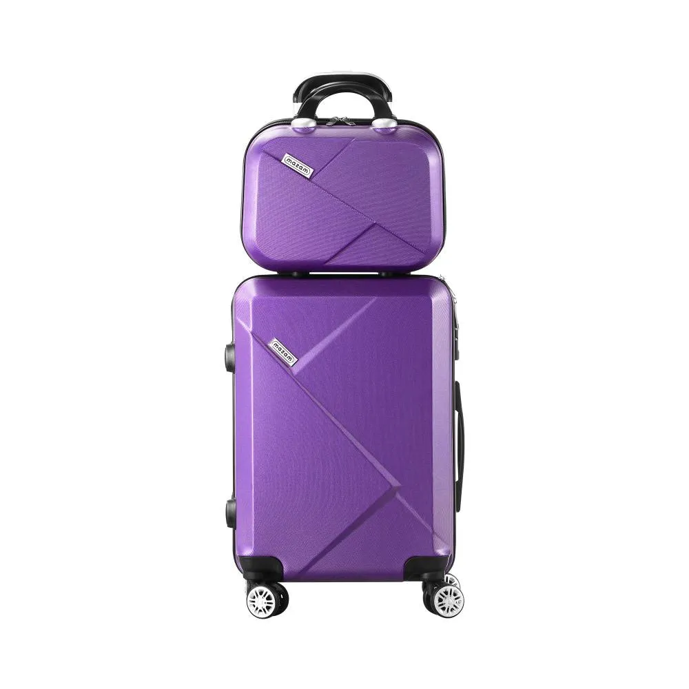 Mazam 2PCS Luggage Set TSA Lock Hard Case Purple