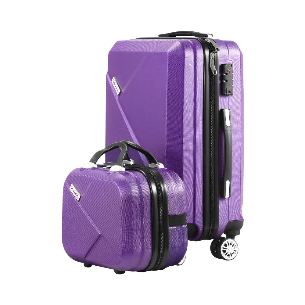 Mazam 2PCS Luggage Set TSA Lock Hard Case Purple