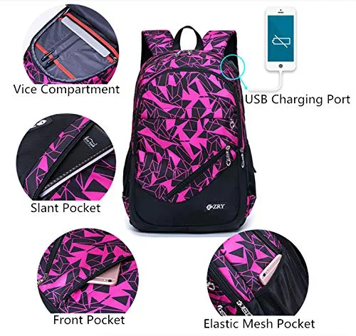 Meetbelify Big Kids School Backpack For Boys Kids Elementary School Bags Out Door Day Pack (black bag)