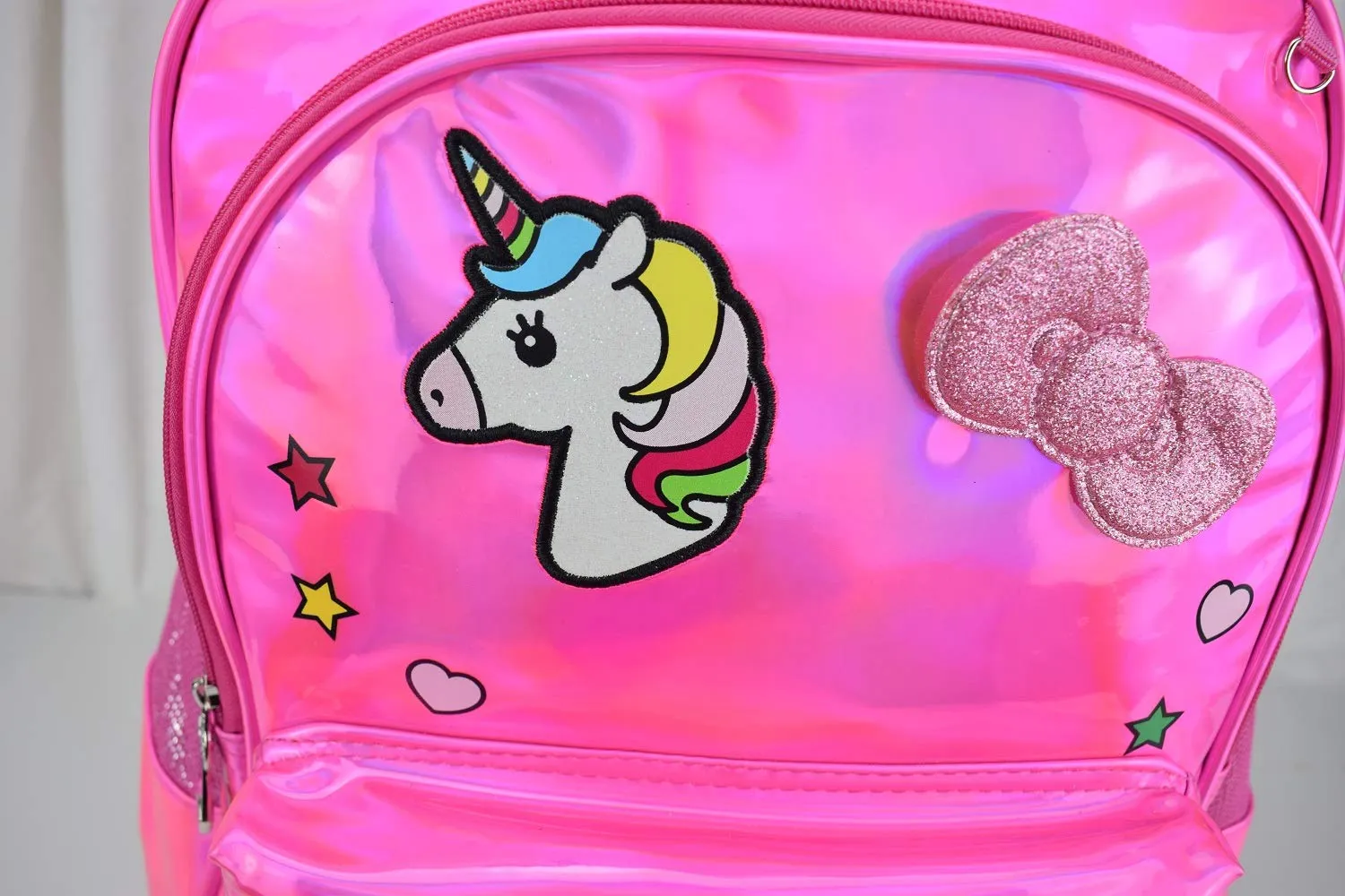 Meetbelify Girls Unicorn Rolling Backpack Wheel Backpacks for Girls for School Backpack with Wheels Kids Trolley Luggage School Bags