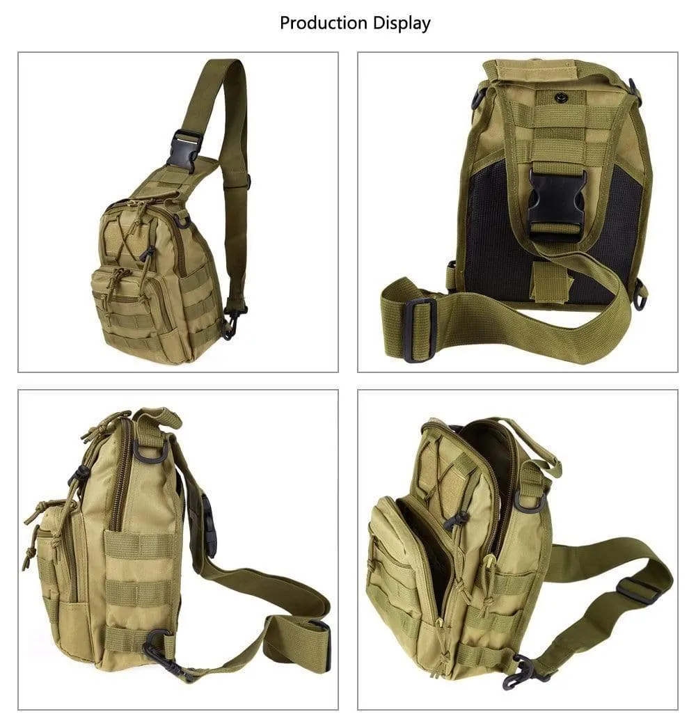 Military Survival Shoulder Tactical Sling Backpack Bag