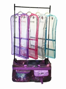 Ovation gear See Thru Gusseted Competition Garment Bag with Mesh Trim