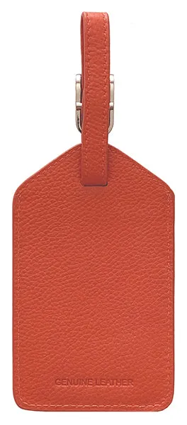 Personalized Monogrammed Leather Luggage Tags - 4 Pack