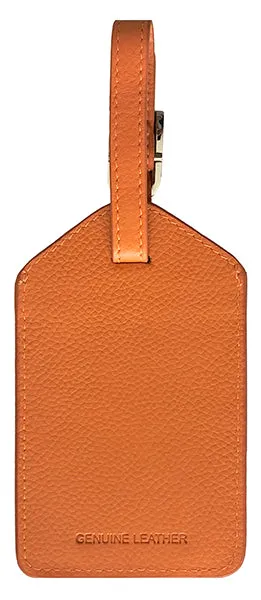 Personalized Monogrammed Leather Luggage Tags - 4 Pack