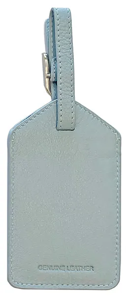 Personalized Monogrammed Leather Luggage Tags - 4 Pack