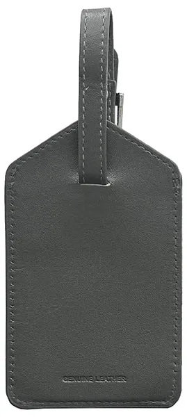 Personalized Monogrammed Leather Luggage Tags - 4 Pack