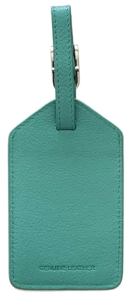 Personalized Monogrammed Leather Luggage Tags - 4 Pack