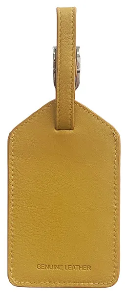 Personalized Monogrammed Leather Luggage Tags - 4 Pack