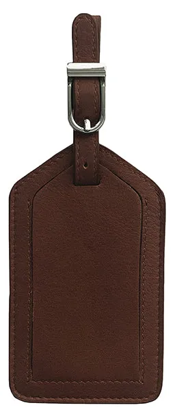 Personalized Monogrammed Leather Luggage Tags - 4 Pack