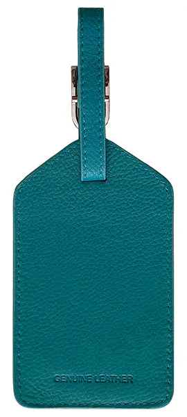 Personalized Monogrammed Leather Luggage Tags - 4 Pack