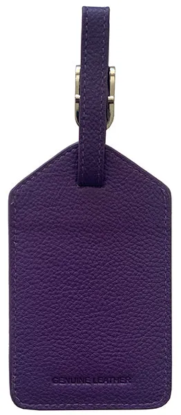 Personalized Monogrammed Leather Luggage Tags - 4 Pack