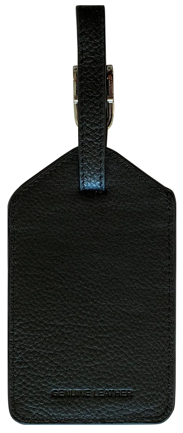 Personalized Monogrammed Leather Luggage Tags - 4 Pack