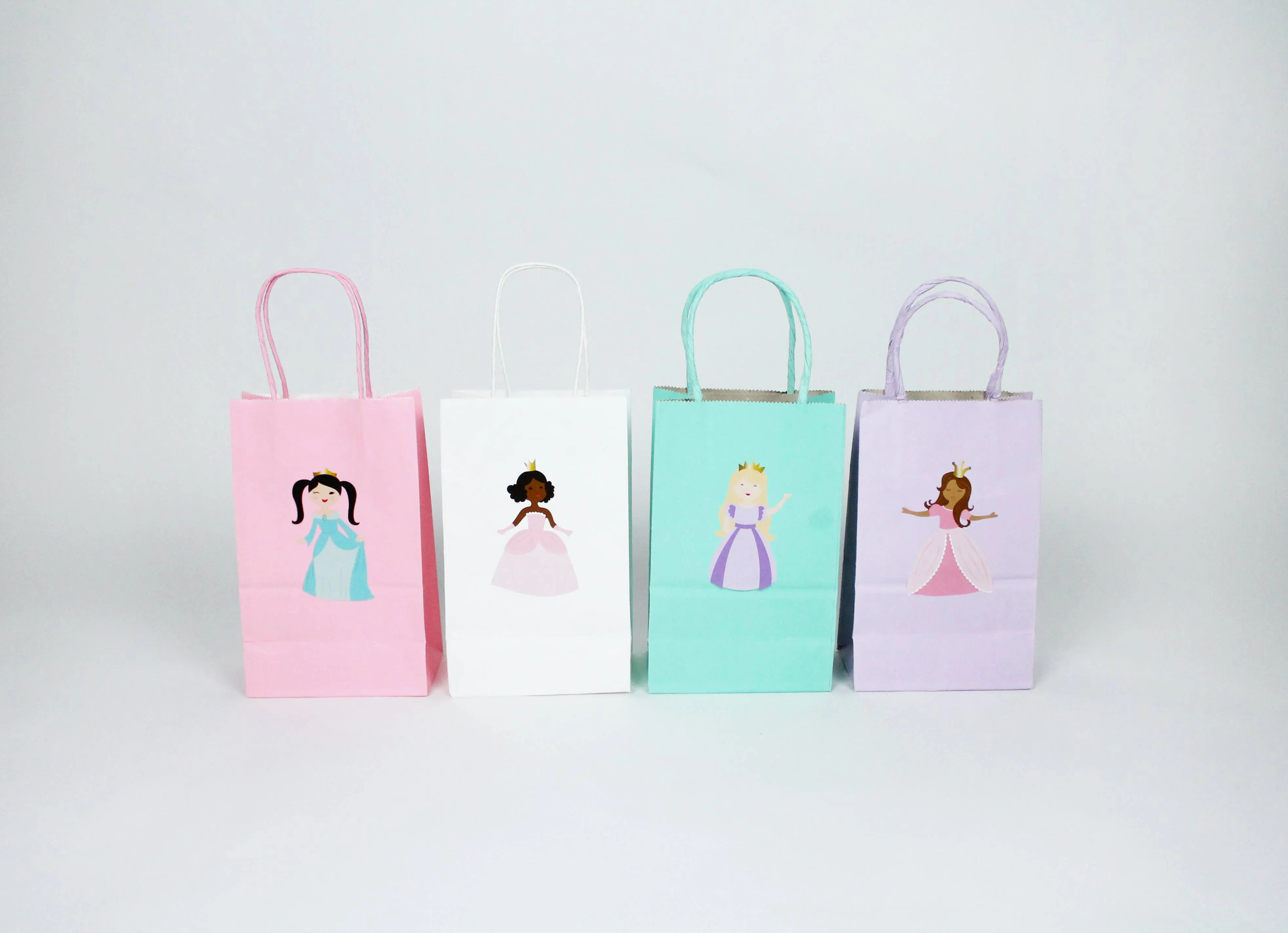 Pretty Princess Gift Bag Stickers 12pk S3030