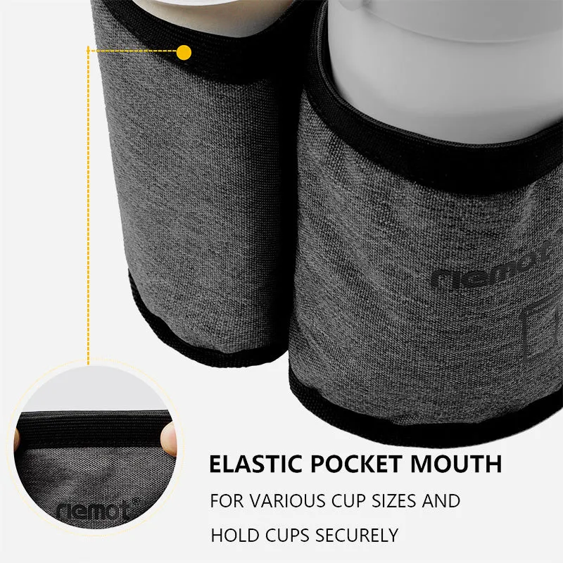 riemot Luggage Travel Cup Holder Perfect Gifts for Frequent Travelers(Carbon Black)
