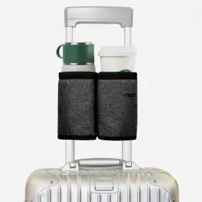 riemot Luggage Travel Cup Holder Perfect Gifts for Frequent Travelers(Carbon Black)