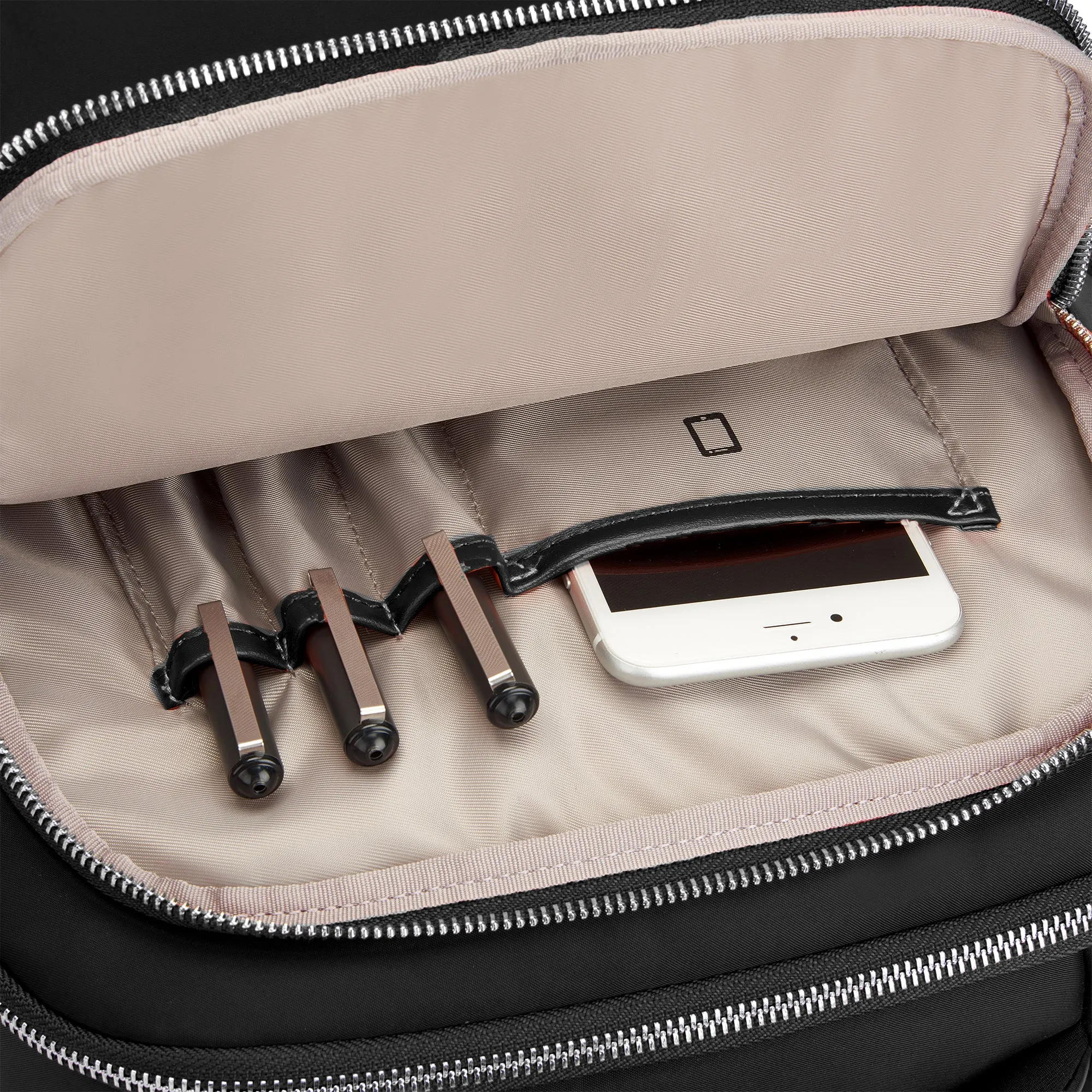 Roncato Woman Biz Business Backpack with 14.1" Laptop Compartment (Nero)