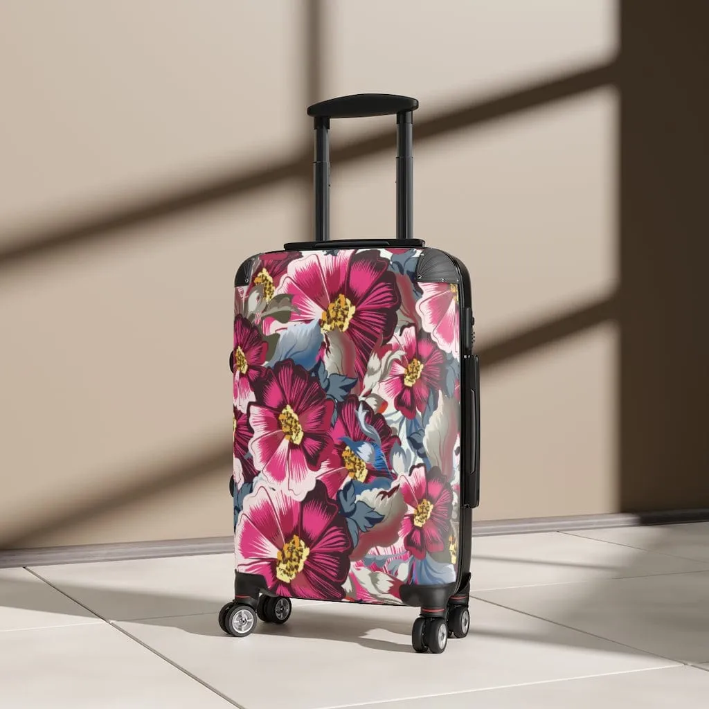 Rustic Cosmos Flowers & Pink Roses Luggage Set