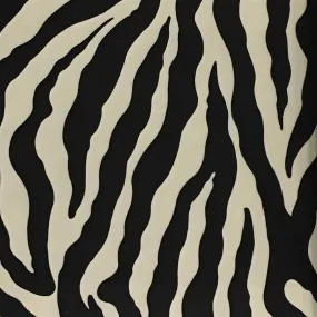SAFARI - ZEBRA, LA ZOO SHORT PILE VELVET DRAPERY AND UPHOLSTERY FABRIC BY THE YARD