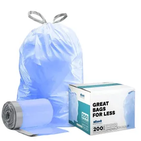 Simplehuman®* Compatible Blue Trash Bags - Code H - 8-9 Gallon - 200/Case
