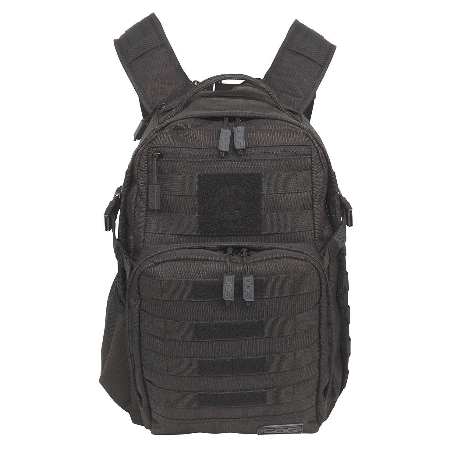 SOG YPB001 OG 008 Ninja Tactical Day Pack, 24.2-Liter Storage - Military Style - Heavy-Duty Polyester Design, Black